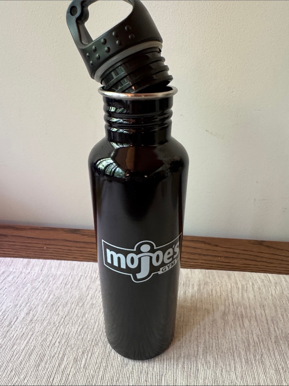 Mojoes Gym Black Stainless Water Bottle